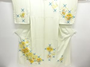 草花模様刺繍訪問着